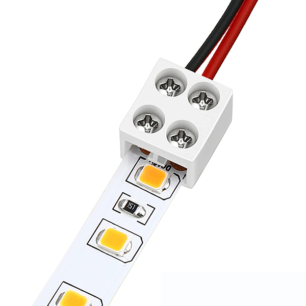 Solderless Under Cabinet LED Tape Light Connector Block Connector Screw Down 8mm 10mm